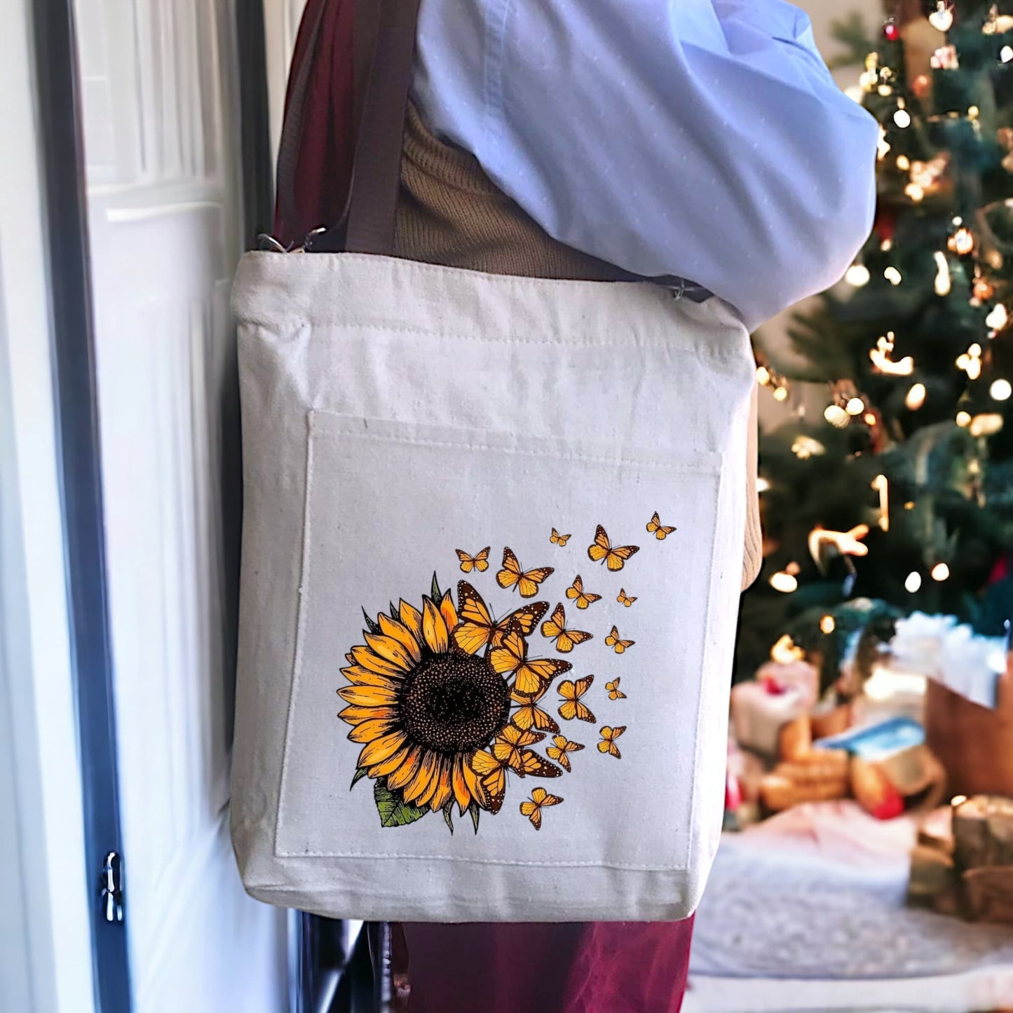 Girls' Tote Bag For University And Daily Use - Beige With Free Pencil Case