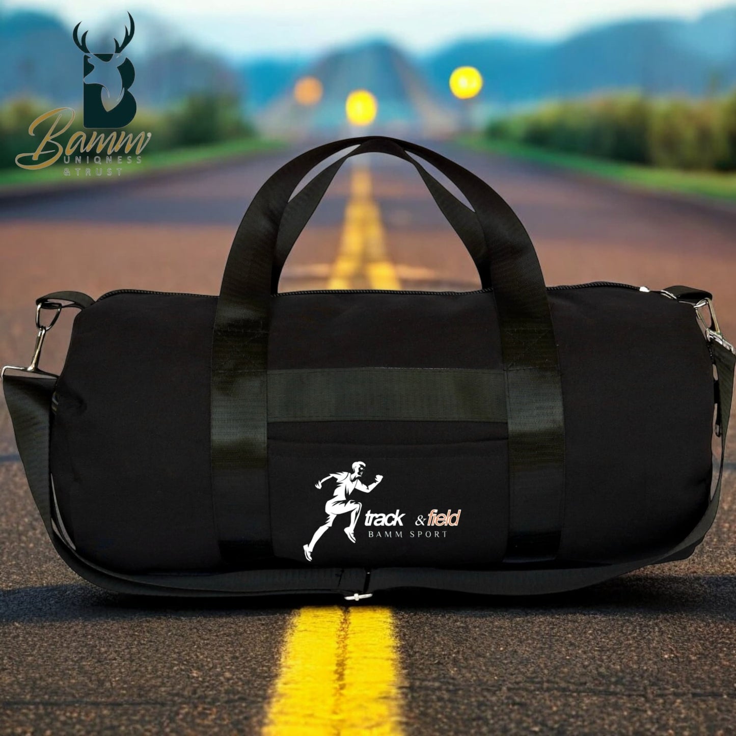 Men's Gym Bag – Water-Resistant Polyester – Side & Front Zipper – Rust-Free Hardware – Imported Satin Handle – Durable & Functional 1111