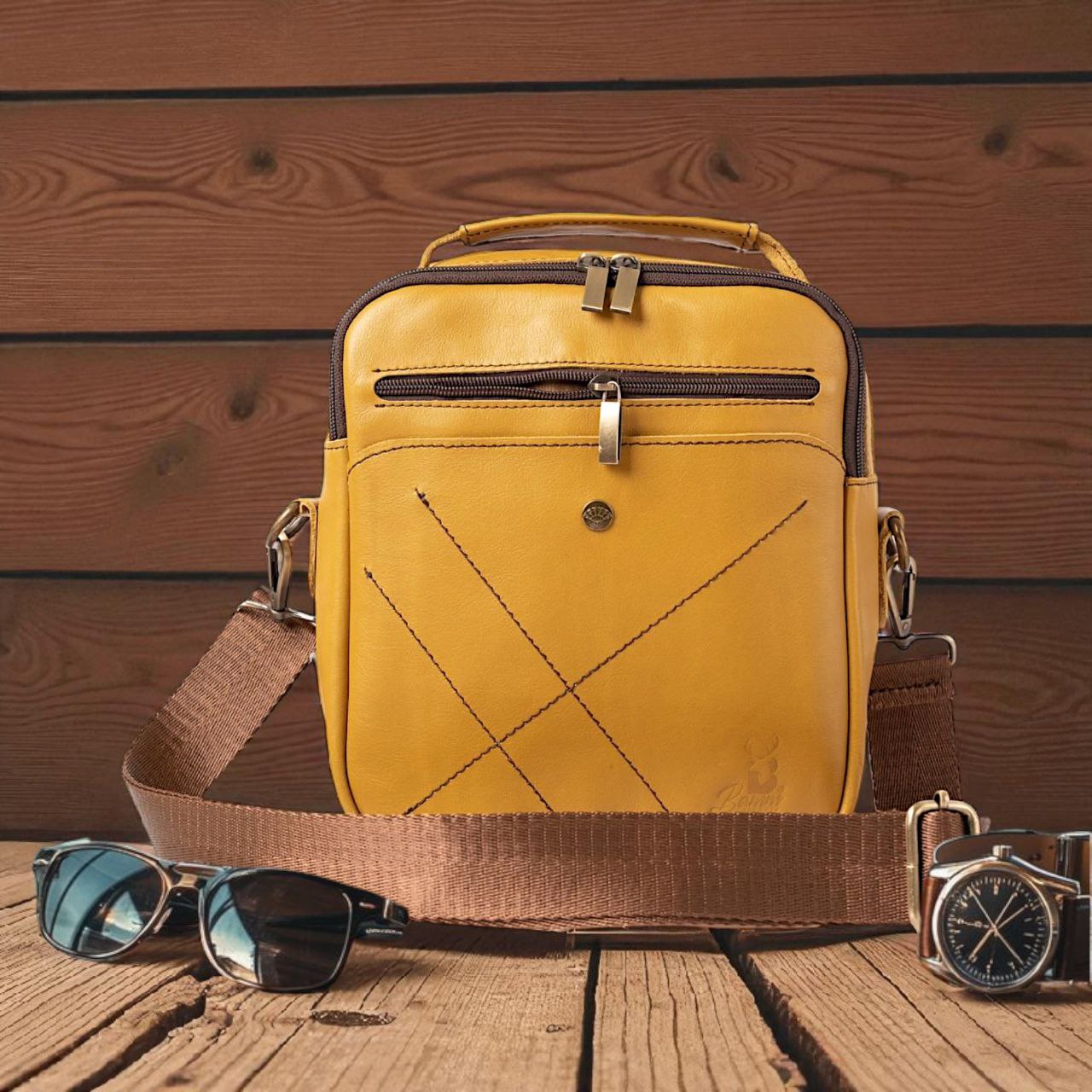 Stylish Leather Men's Crossbody Bag For Men -High-quality Leather Men's Crossbody Bag