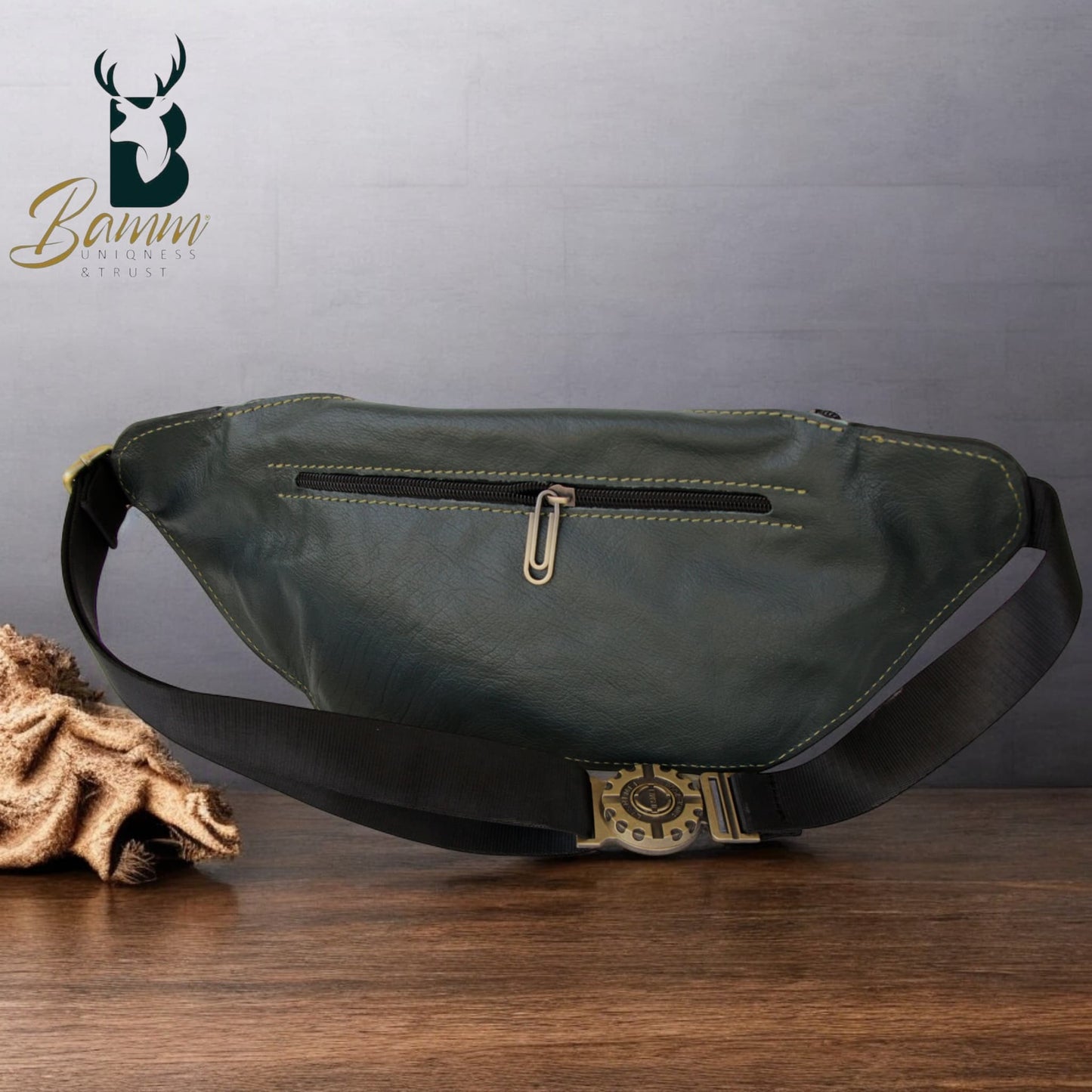 Natural Leather Bag Cross From Bamm