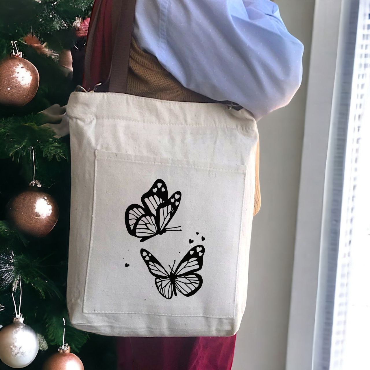 Girls' Tote Bag For University And Daily Use - Beige With Free Pencil Case