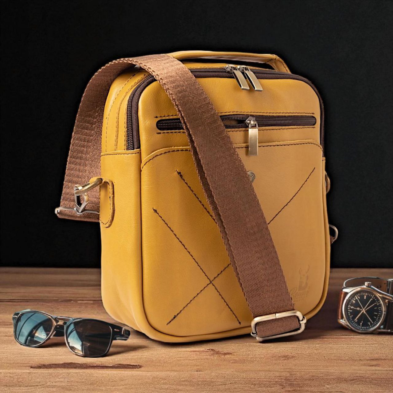 Stylish Leather Men's Crossbody Bag For Men -High-quality Leather Men's Crossbody Bag