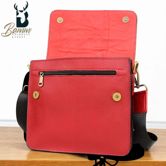Men's leather shoulder bag-2806