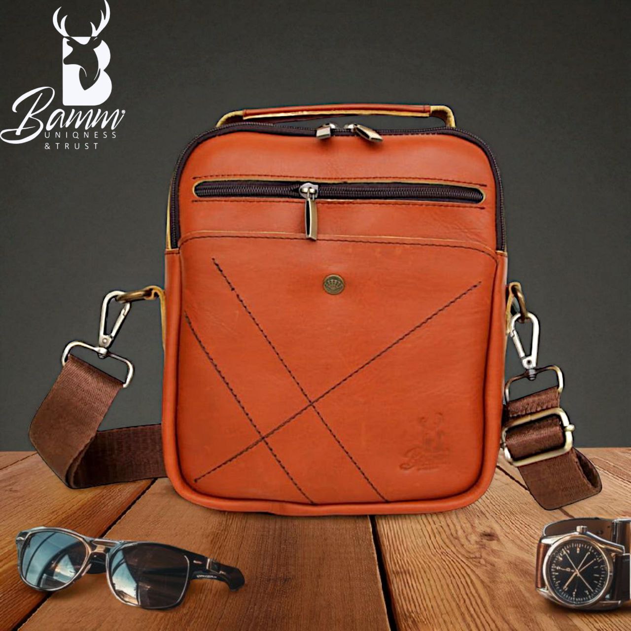 Stylish Leather Men's Crossbody Bag For Men -High-quality Leather Men's Crossbody Bag