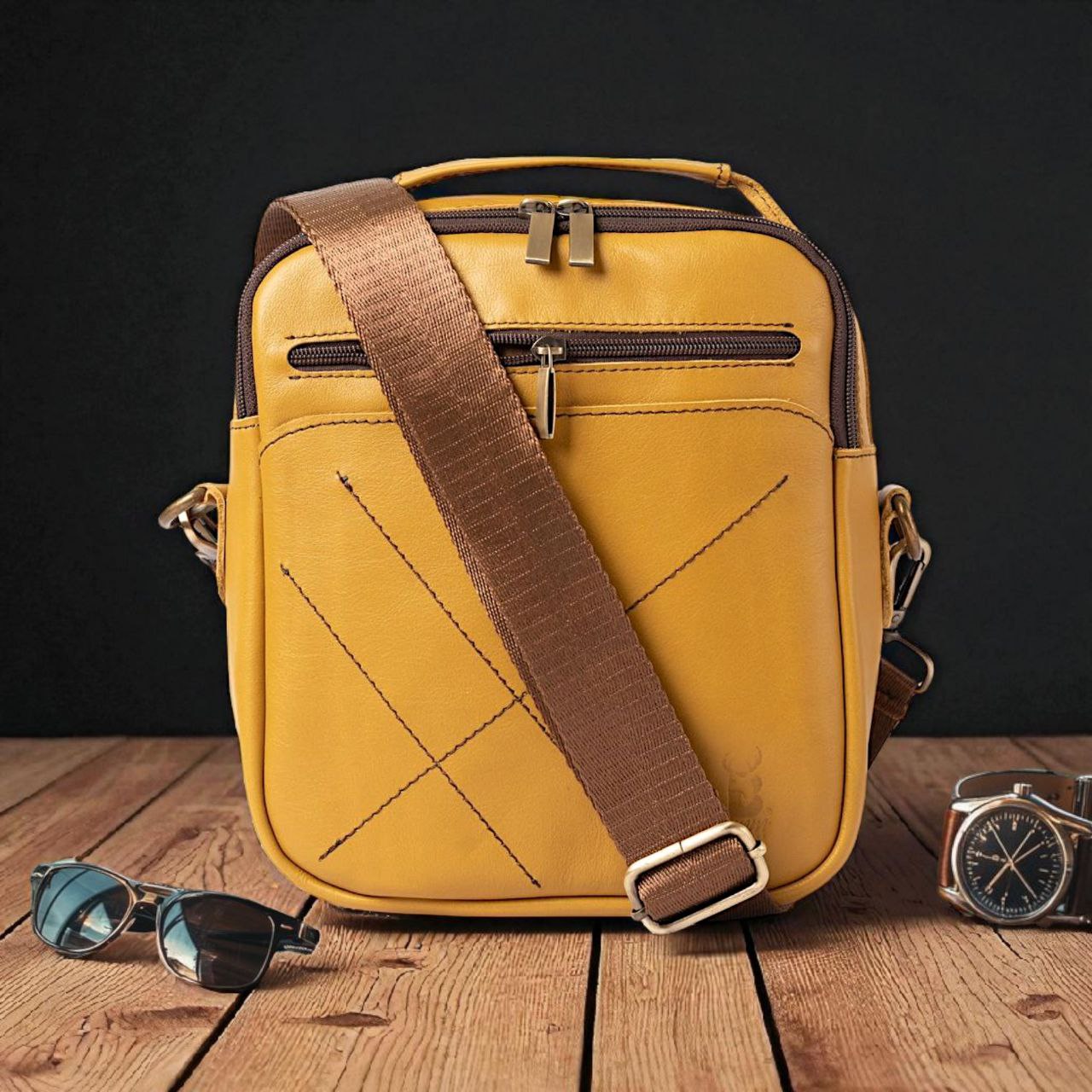 Stylish Leather Men's Crossbody Bag For Men -High-quality Leather Men's Crossbody Bag