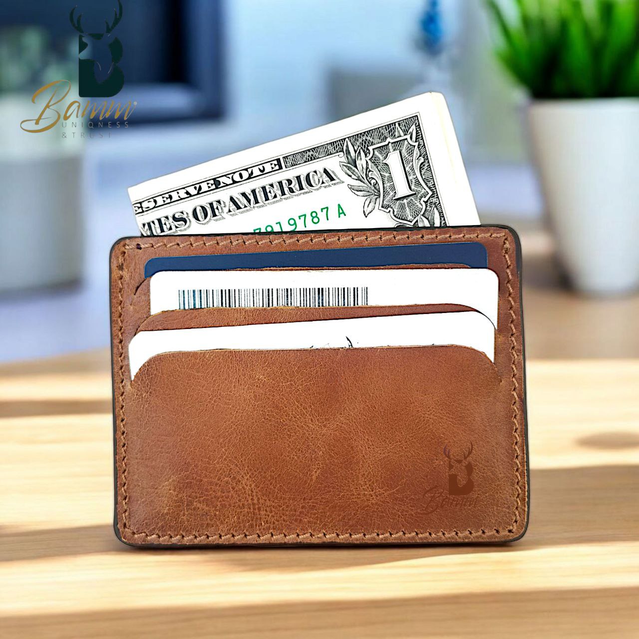 From Bamm Natural Leather Card Holder-2252