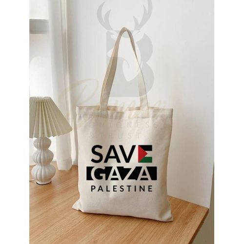 Tote Bag With Pocket And Handle(Palestine)