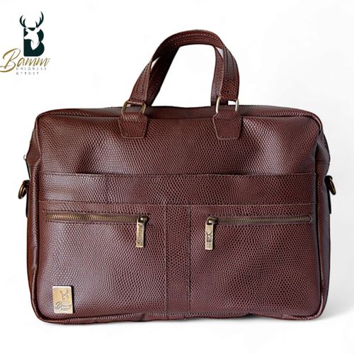 Leather Fashion Business Shoulder Messenger Crossbody Bag From