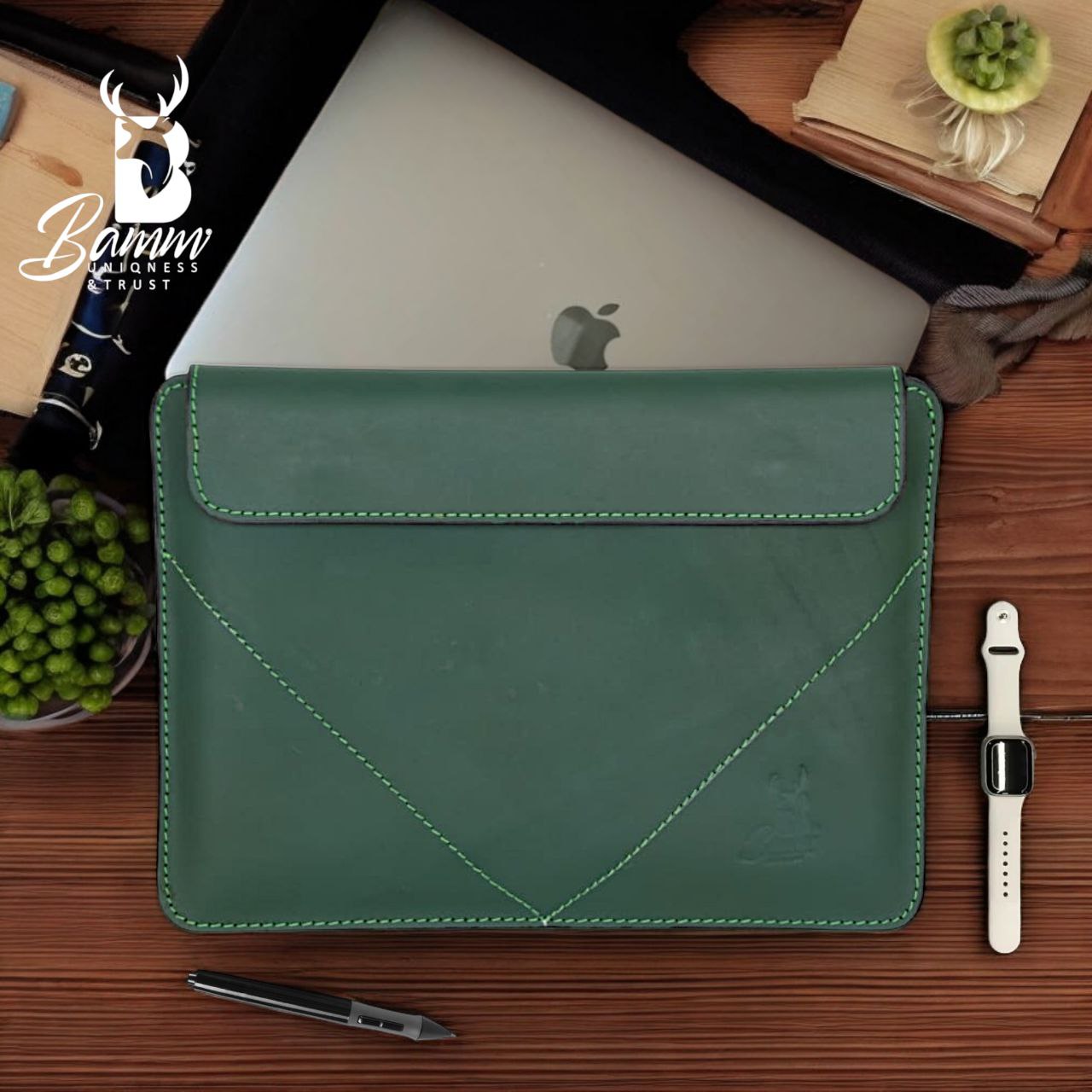 Genuine leather laptop cover-5002-