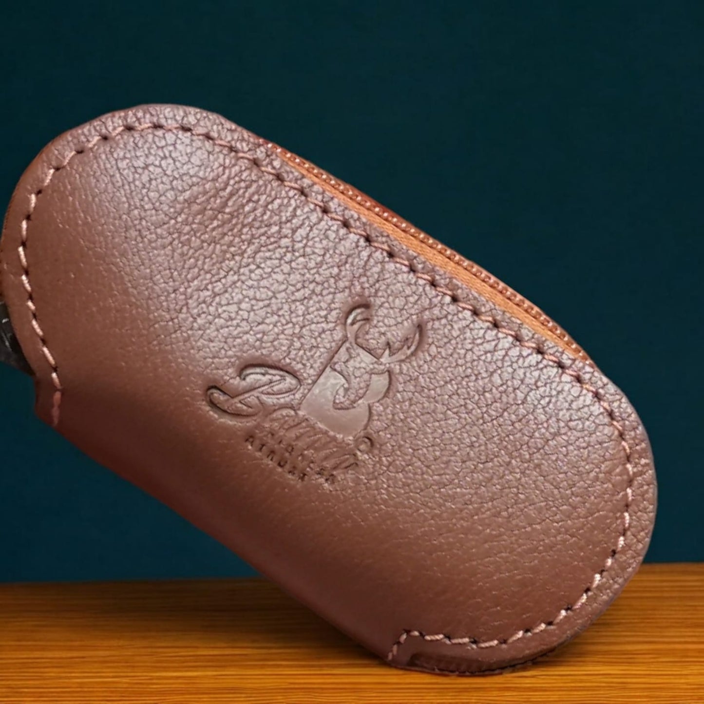Natural Leather Keychain for Car Remote & Keys โ 5x11 cm