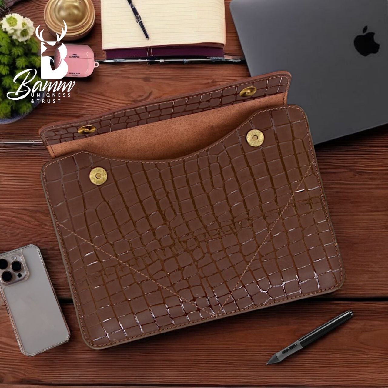 Genuine leather laptop cover-5002-