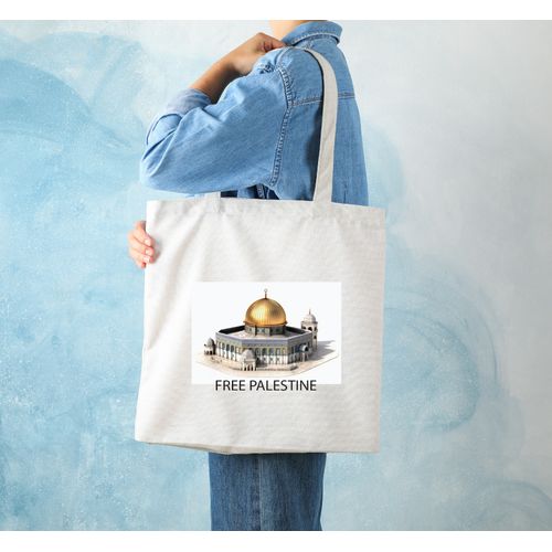 Tote Bag With Pocket And Handle(Palestine)