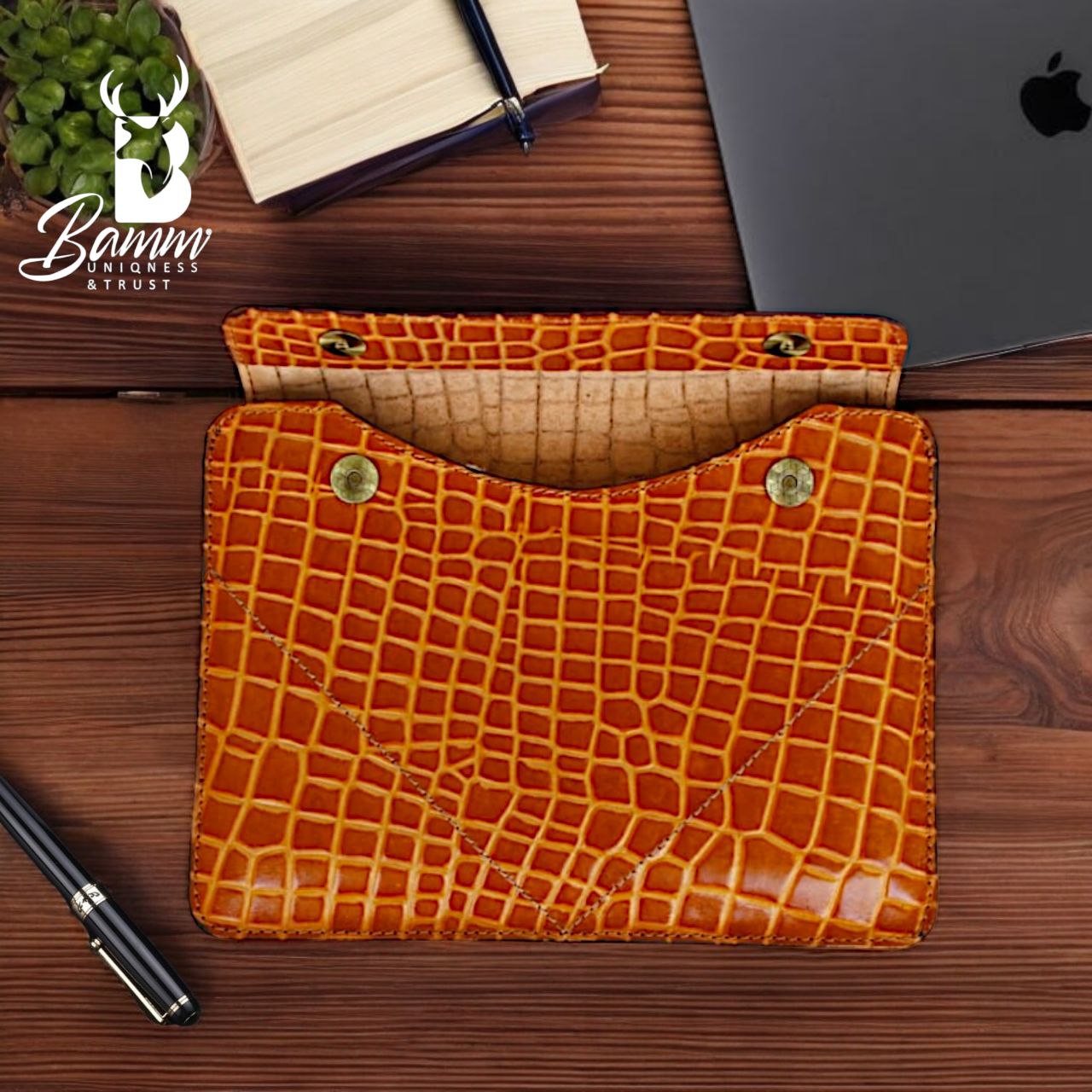 Genuine leather laptop cover