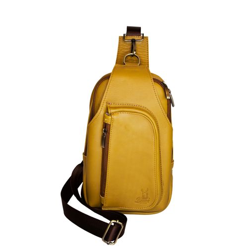 Small Leather Backpack Crossbody Bag Chest Shoulder Bags For Men Outdoor Anti-Theft Lightweight Cycling