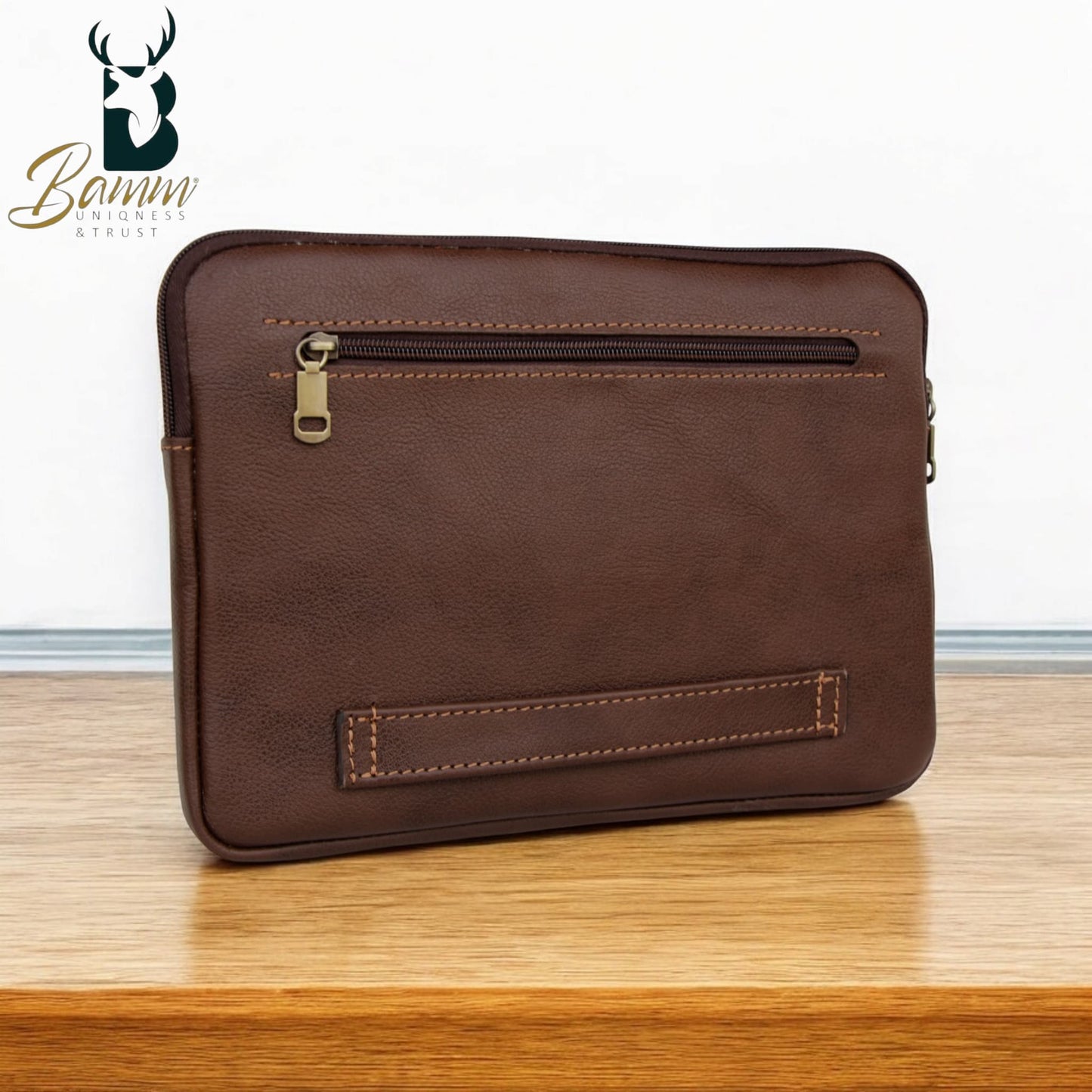 Genuine Leather iPad & Laptop Case – Shock-Resistant, Stylish & Secure for MacBook, Dell, and More
