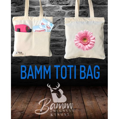Tote Bag With Pocket And Handle