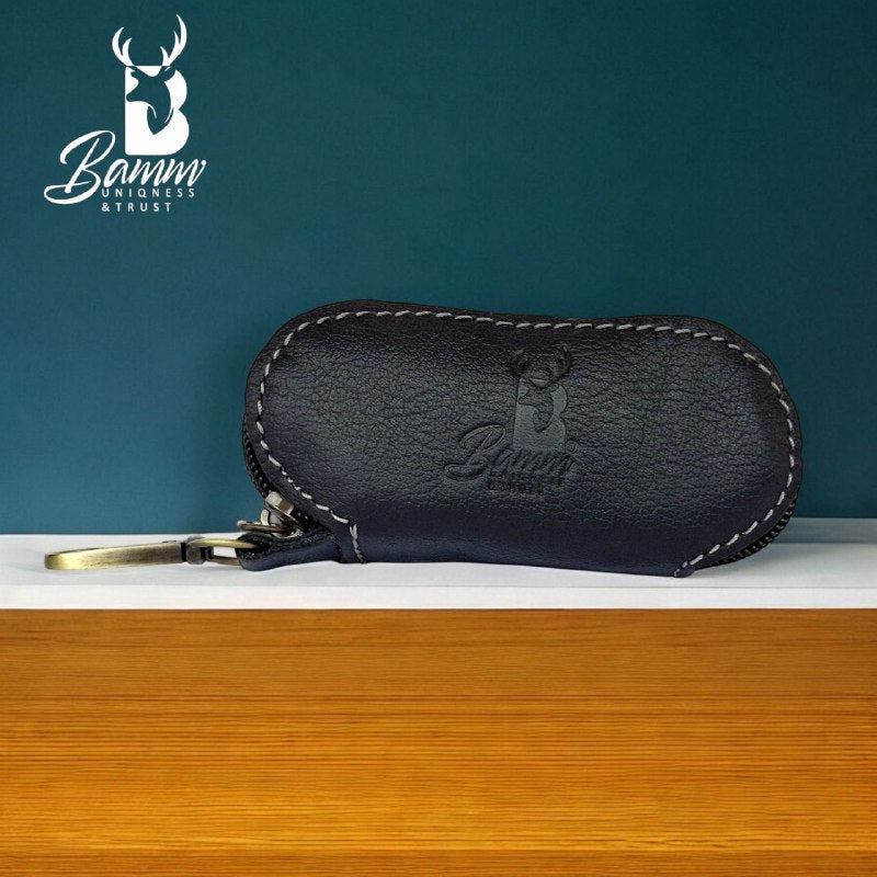 Natural Leather Keychain for Car Remote & Keys โ 5x11 cm