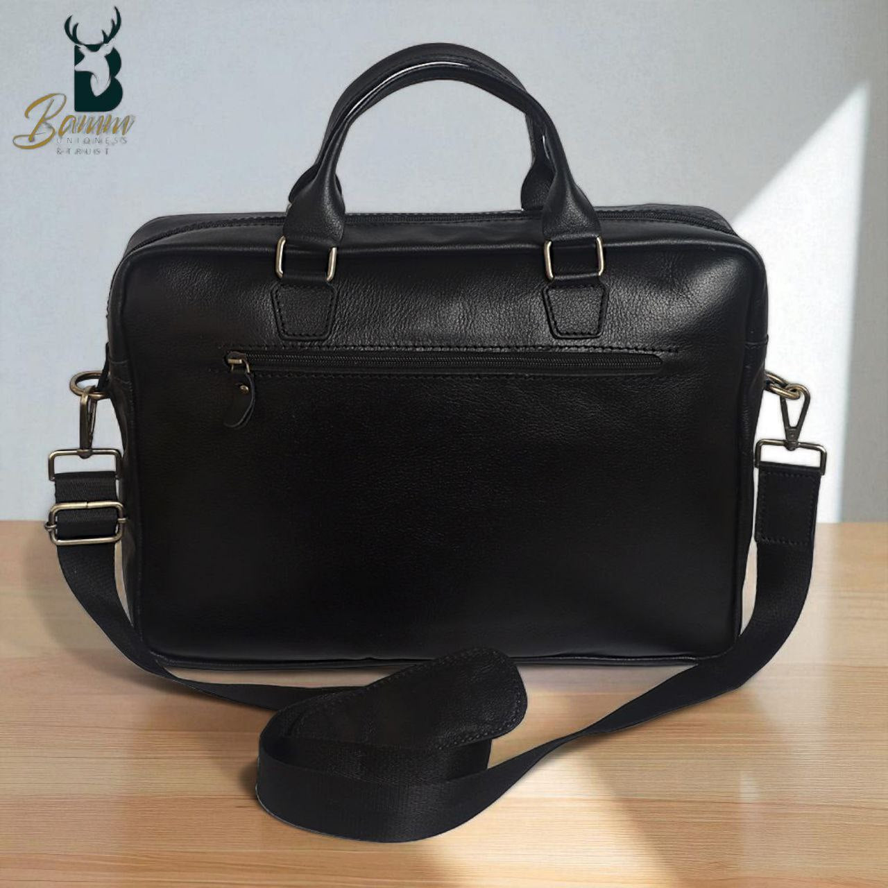 Leather Fashion Business Shoulder Messenger Crossbody Bag From Bamm