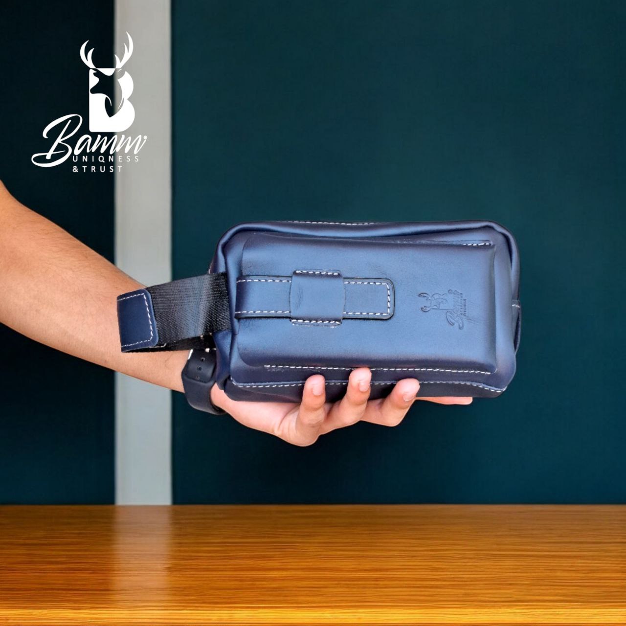 Natural Leather Bag With Mobile Case From Bamm
