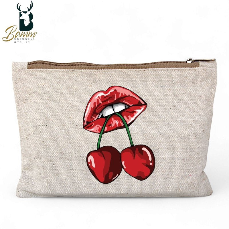 Multi-Use Makeup Organizer Bag – Heavy Duty Duck Cotton, Washable with Digital Print