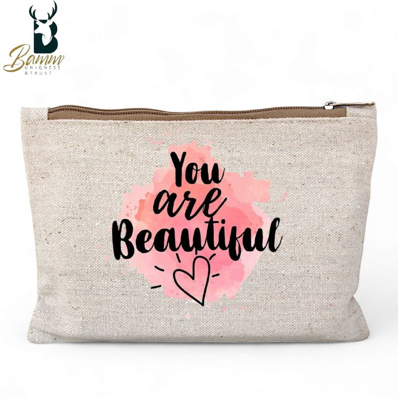 Multi-Use Makeup Organizer Bag – Heavy Duty Duck Cotton, Washable with Digital Print