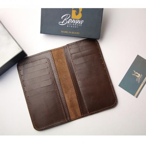 Passport Wallet Natural Leather Brown