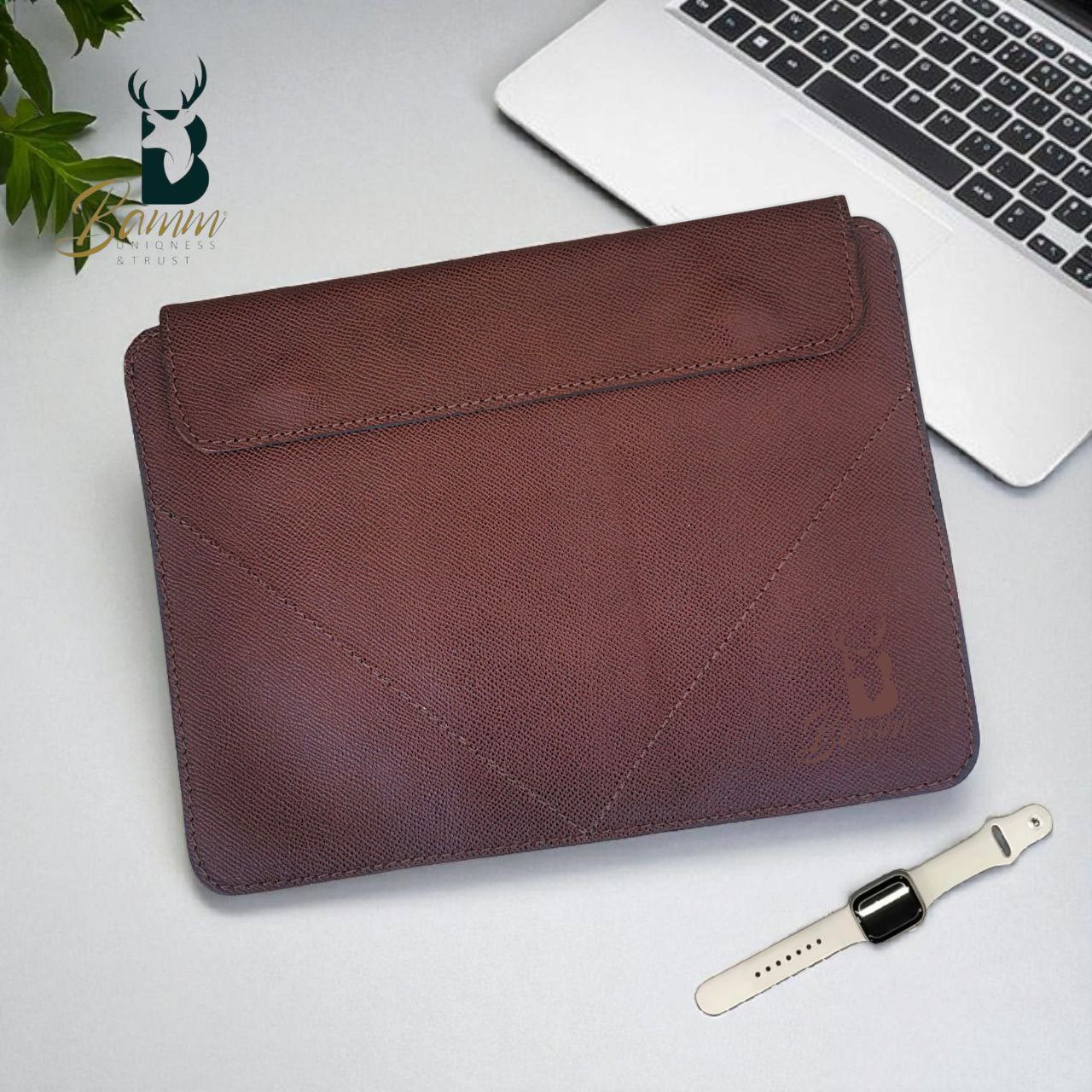 Genuine leather laptop cover-5002-