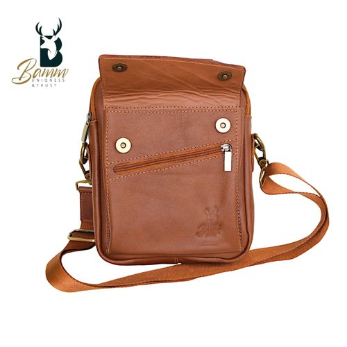 Natural Leather Bag Cross From Bamm