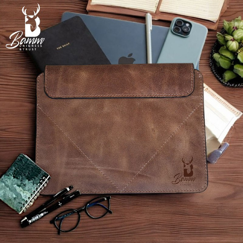 Genuine leather laptop cover-5002-