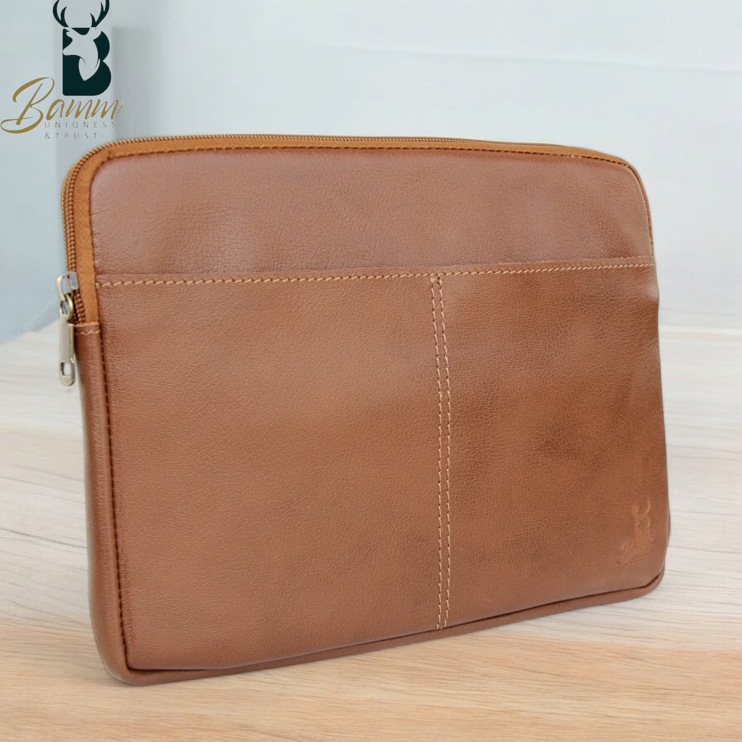 Genuine Leather iPad & Laptop Case – Shock-Resistant, Stylish & Secure for MacBook, Dell, and More