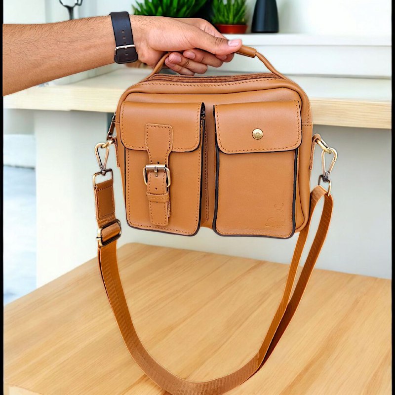 High-quality leather men's crossbody bag-2225