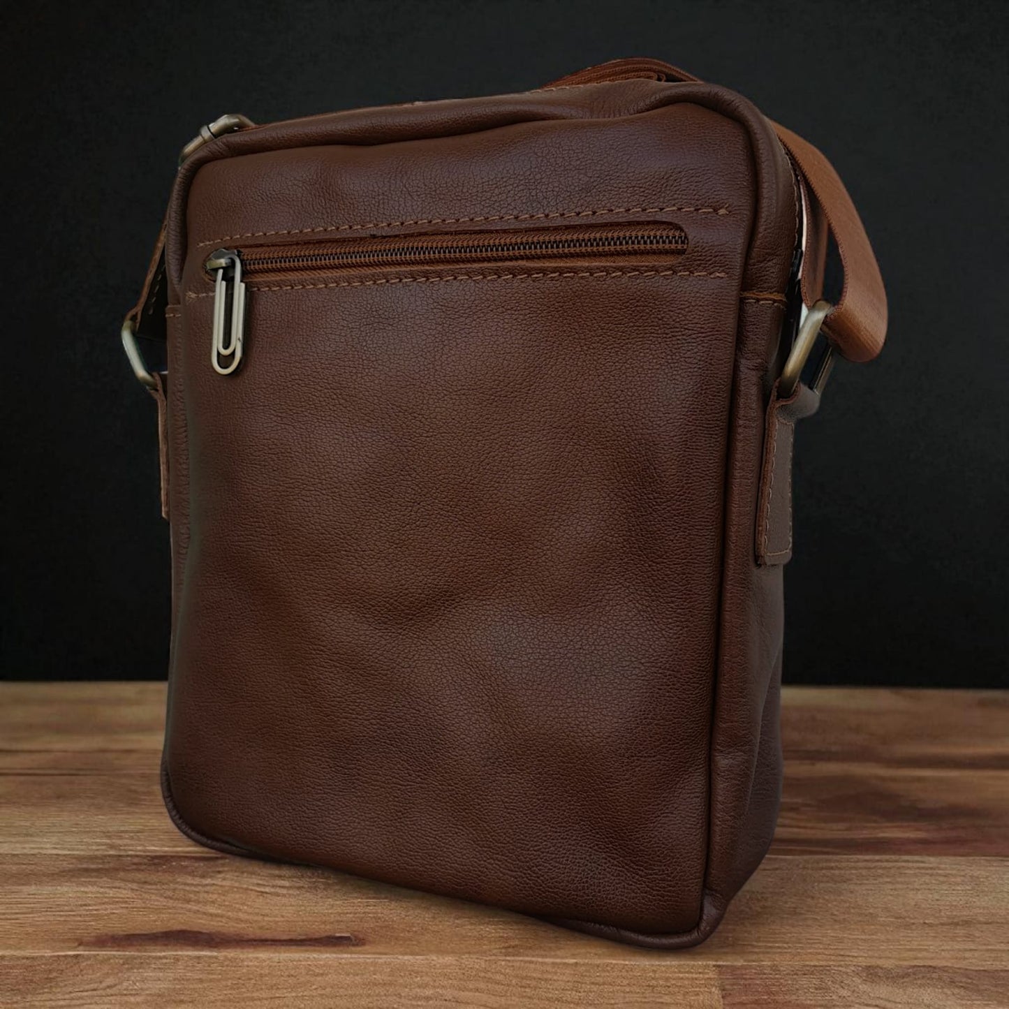 Natural Leather Crossbody Bag-2804