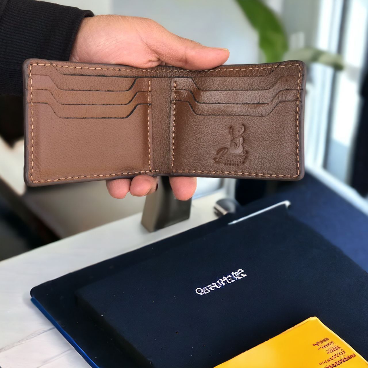 Natural Leather Wallet For Men From Bamm -2208