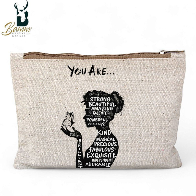 Multi-Use Makeup Organizer Bag – Heavy Duty Duck Cotton, Washable with Digital Print
