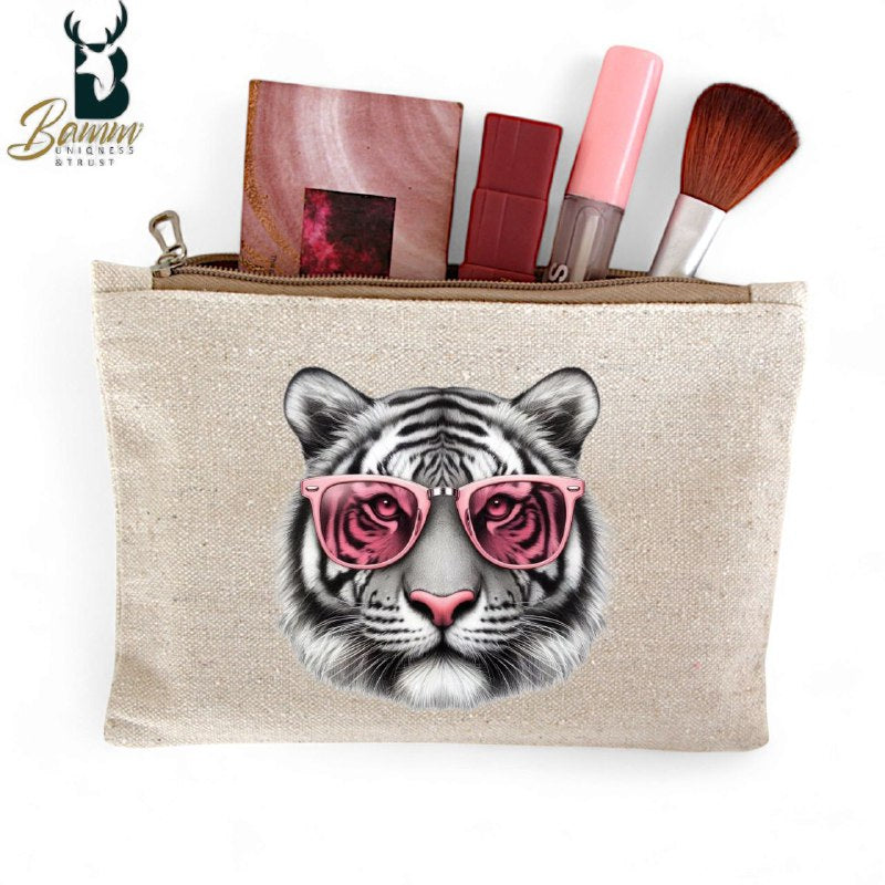 Multi-Use Makeup Organizer Bag – Heavy Duty Duck Cotton, Washable with Digital Print