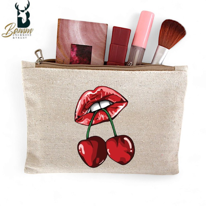 Multi-Use Makeup Organizer Bag – Heavy Duty Duck Cotton, Washable with Digital Print
