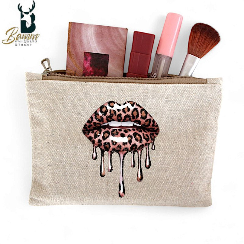 Multi-Use Makeup Organizer Bag – Heavy Duty Duck Cotton, Washable with Digital Print