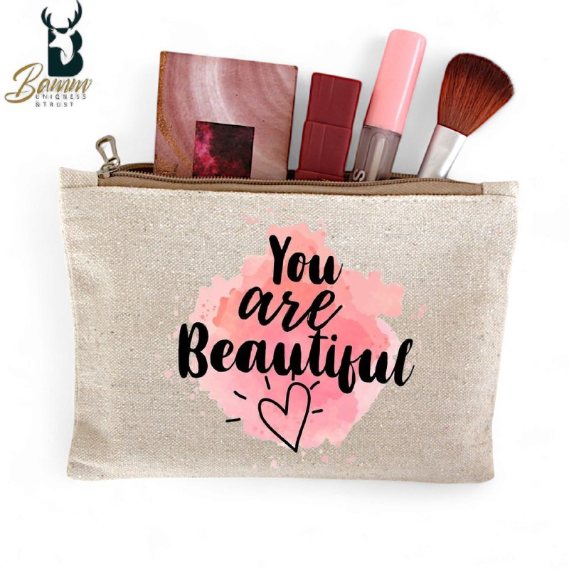 Multi-Use Makeup Organizer Bag – Heavy Duty Duck Cotton, Washable with Digital Print