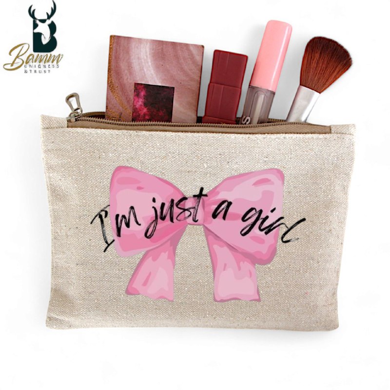 Multi-Use Makeup Organizer Bag – Heavy Duty Duck Cotton, Washable with Digital Print