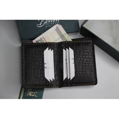 Natural Leather Wallet Brown