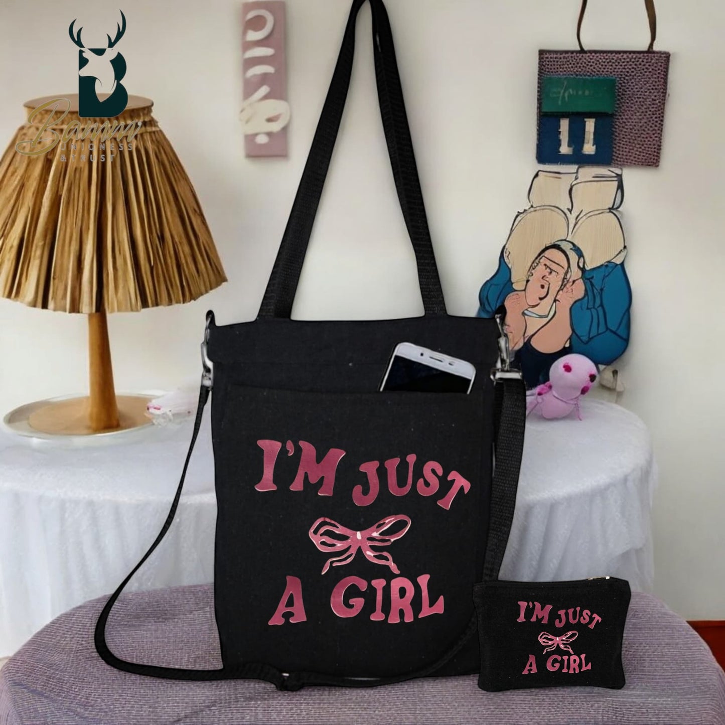 BAMM Crossbody Tote Bag - Stylish and Practical Linen Bag for Women