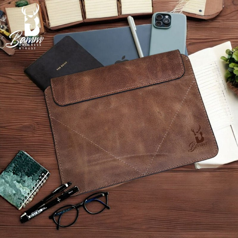 Genuine leather laptop cover-5002-