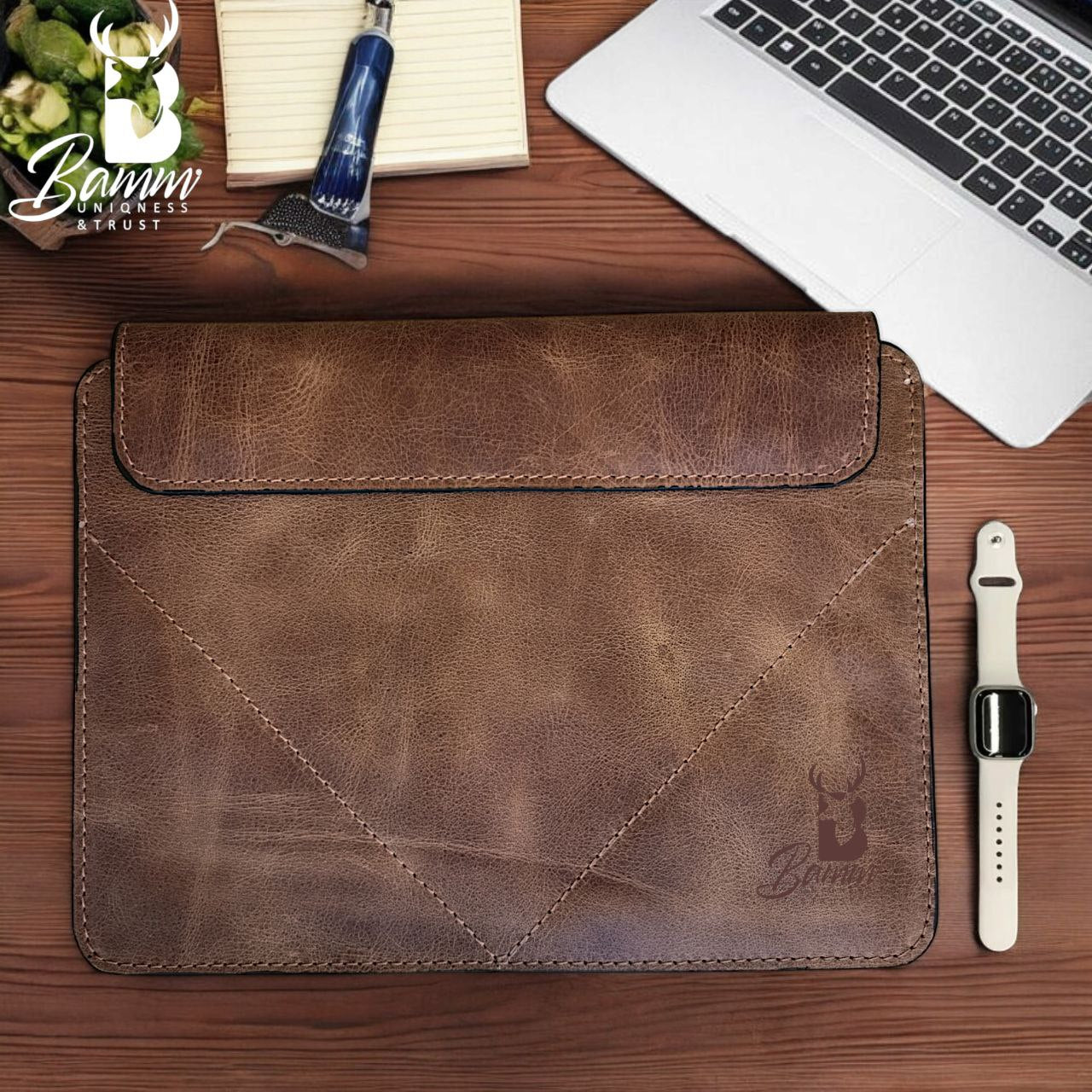 Genuine leather laptop cover-5002-
