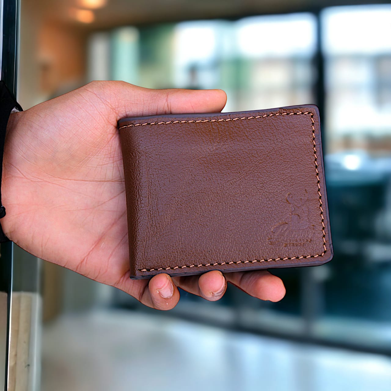Men?s Natural Leather Card Holder Wallet - 4 Card Slots & Main Cash Pocket 2302