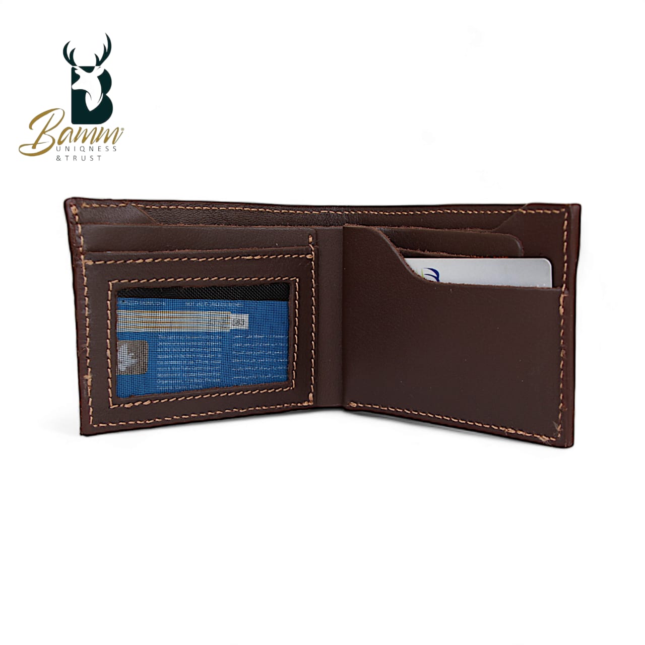 Leather passport wallet with card slots 2213