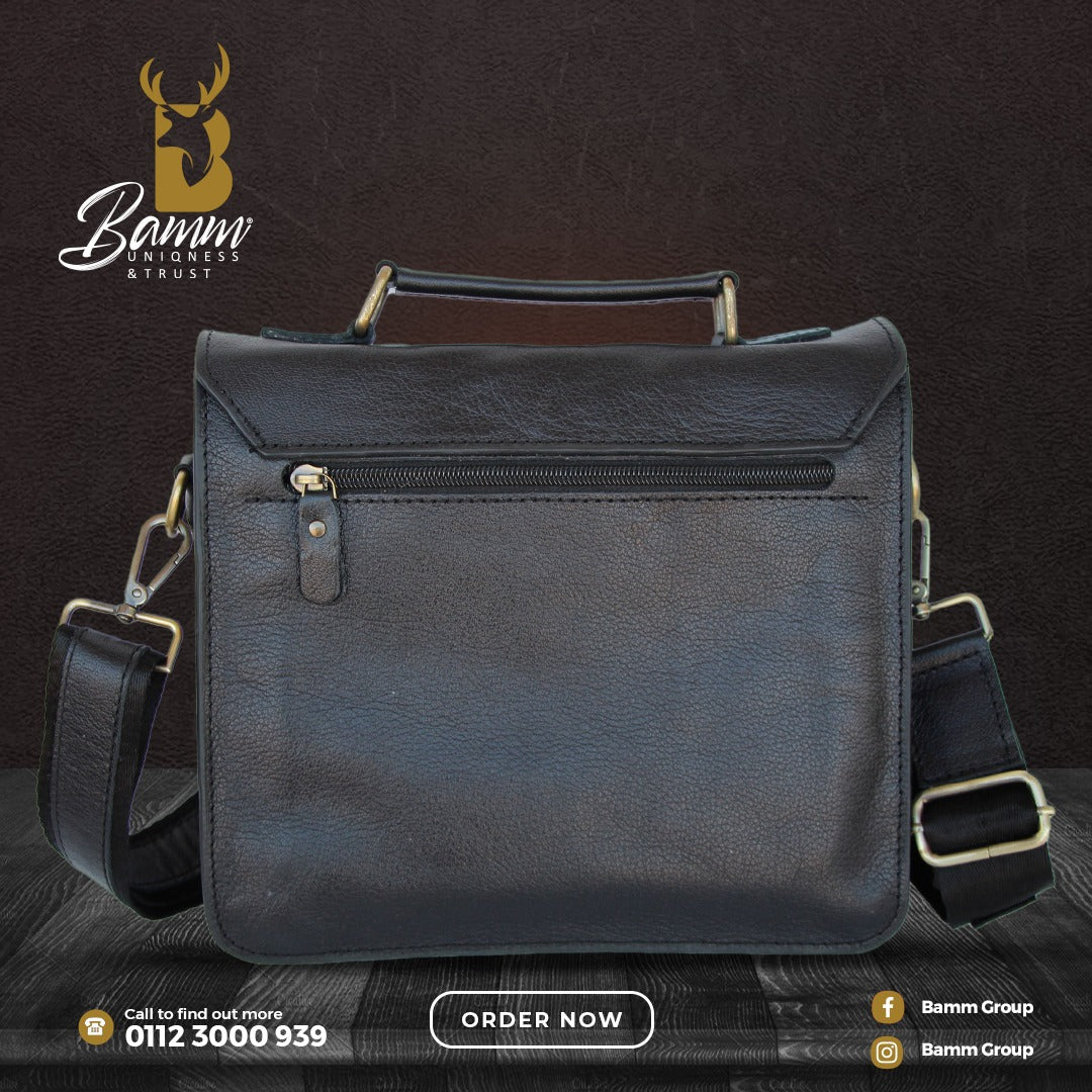 Men's leather shoulder bag-2806