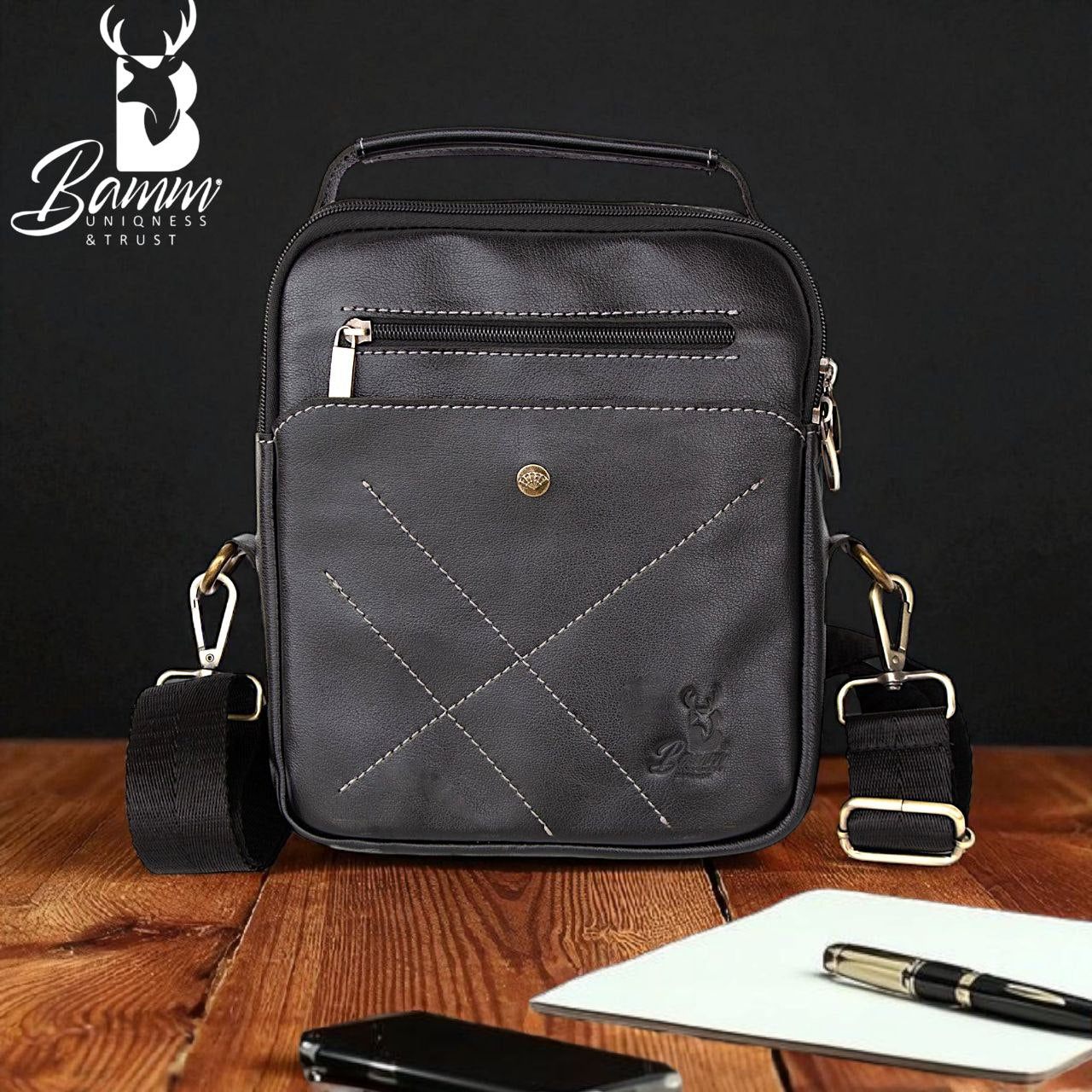 Stylish Leather Men's Crossbody Bag For Men -High-quality Leather Men's Crossbody Bag