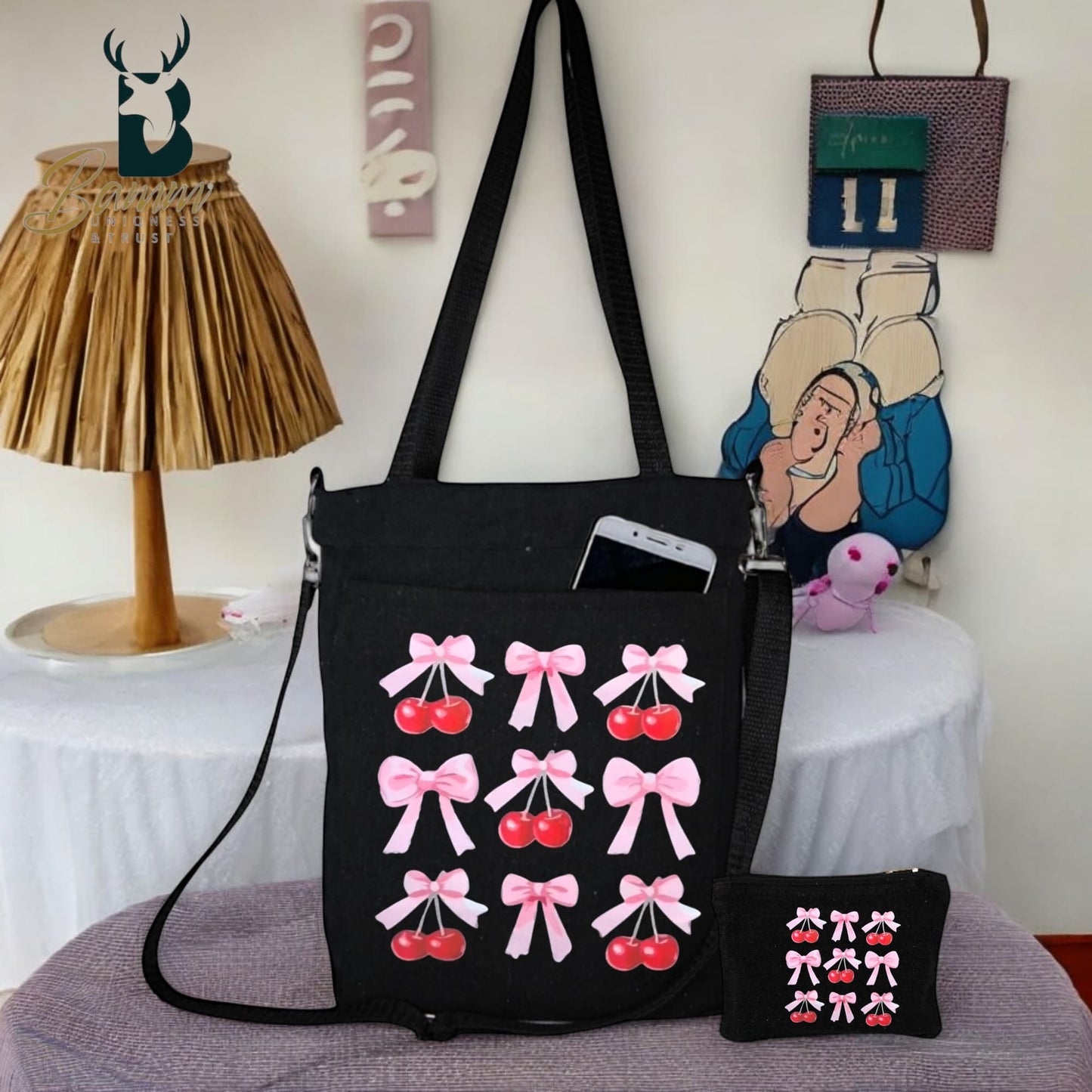 BAMM Crossbody Tote Bag - Stylish and Practical Linen Bag for Women