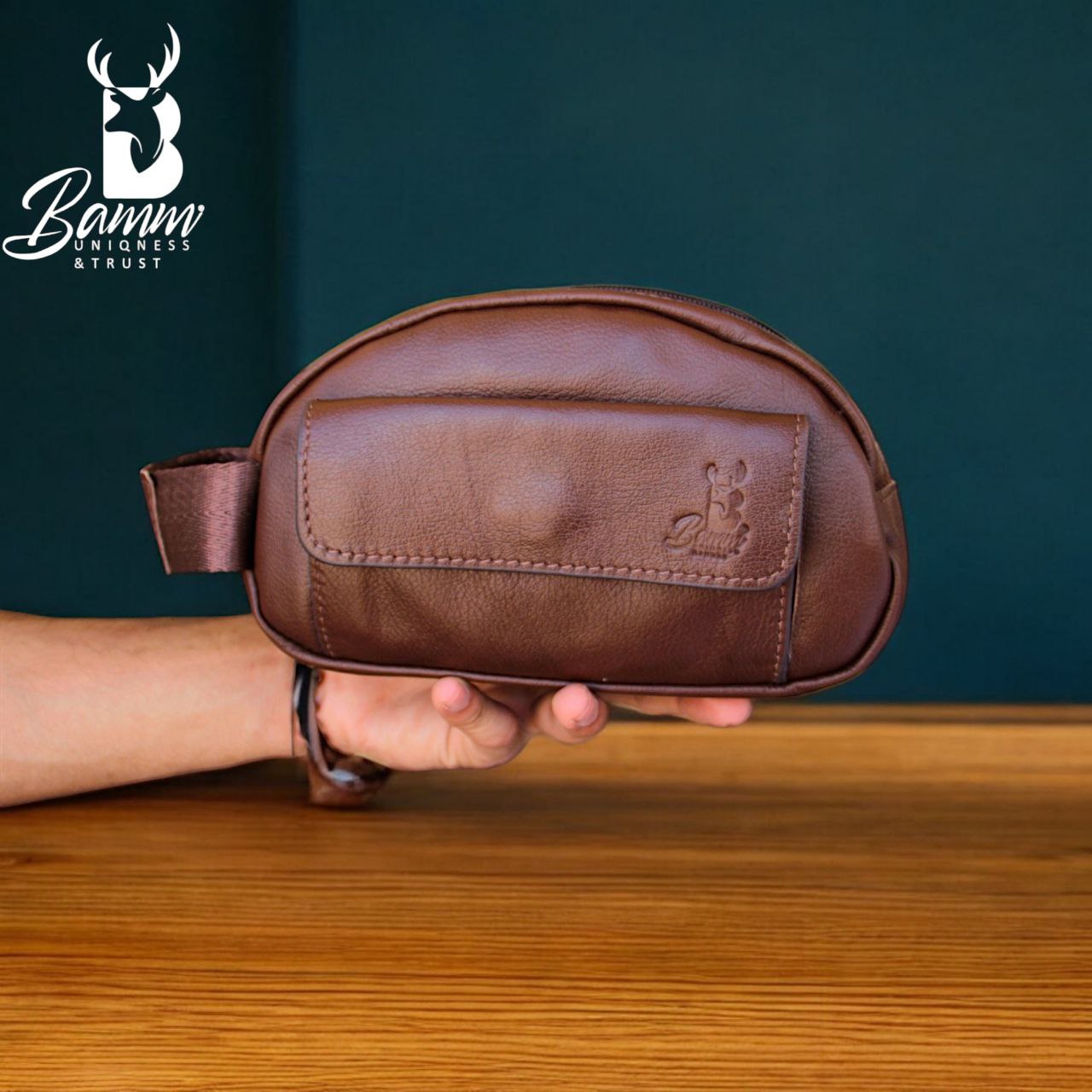 Natural Leather Bag With Mobile Case From Bamm mo: 2242