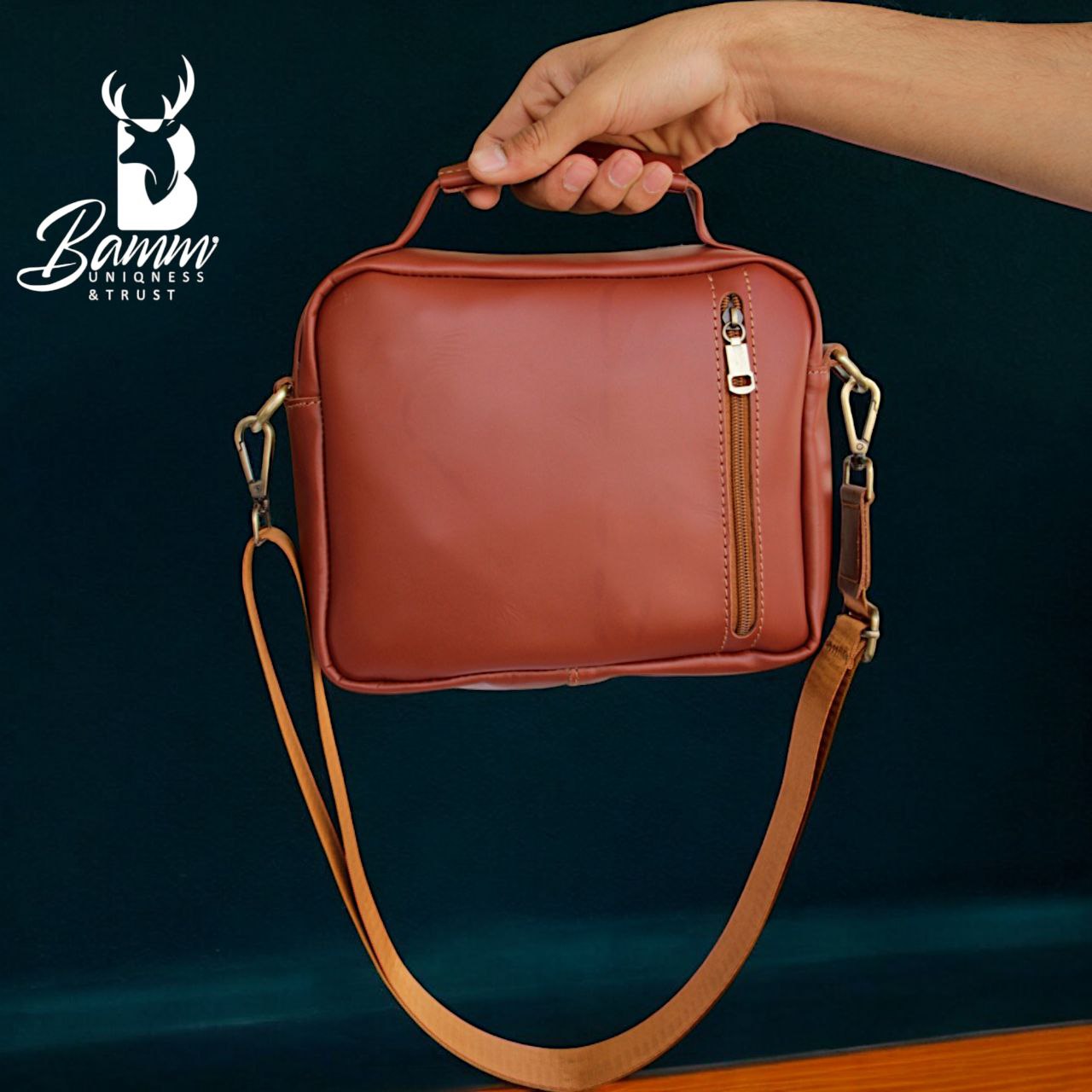 High-quality leather men's crossbody bag-2225
